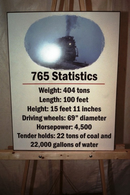 Nickel Plate Road 765 Statistics