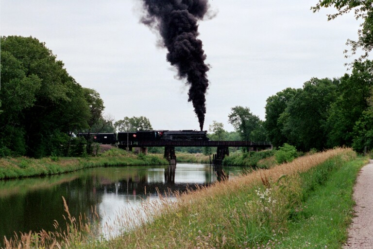 Milwaukee Road 261 crossing the I&M canal at Bureau Jct. IL