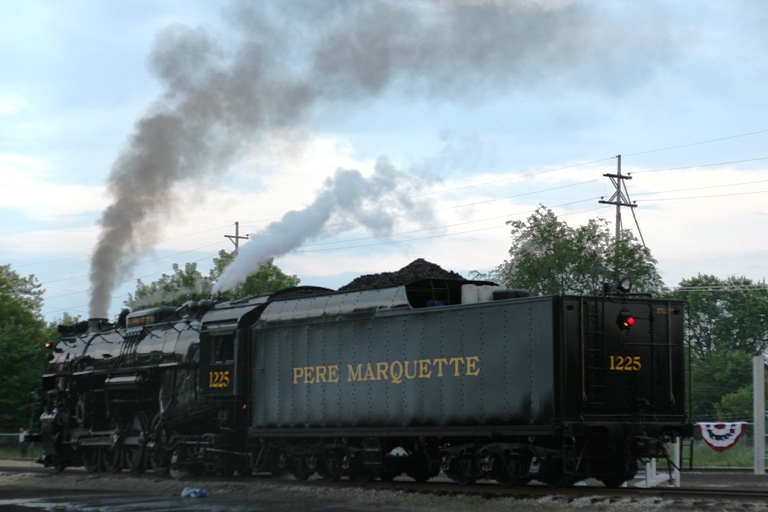 Pere Marquette 1225 at Owosso, MI